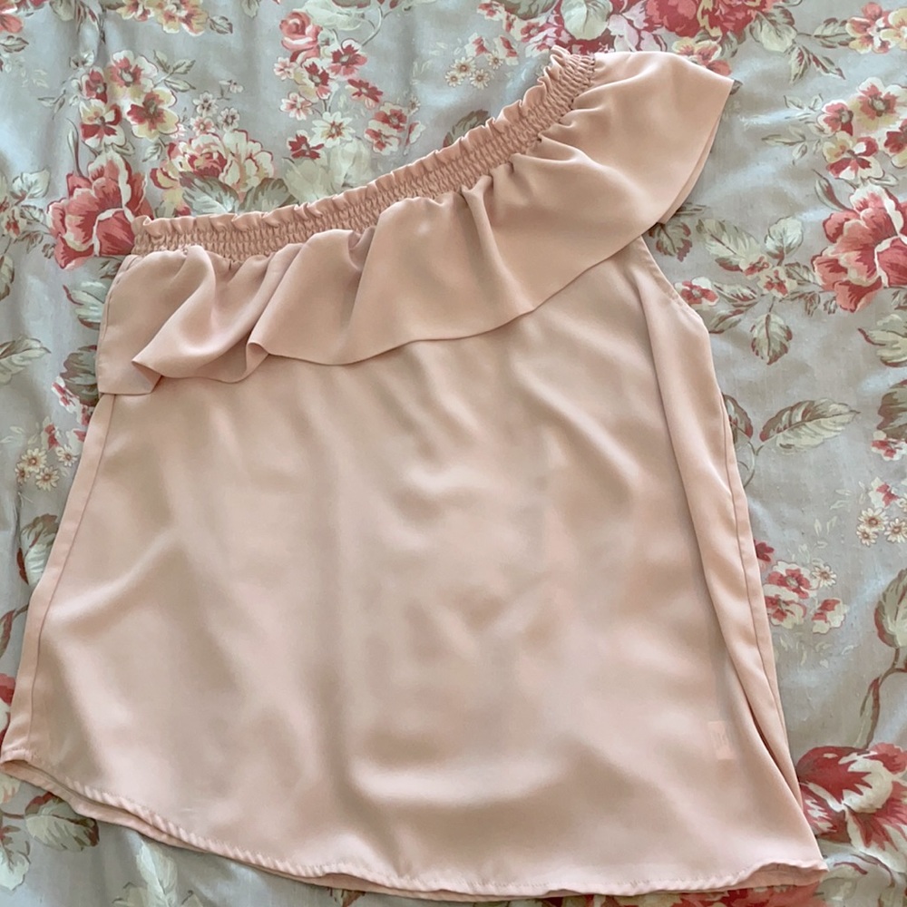 Super Cute One shoulder XL pink top